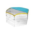 KERBL Parc modulable pour chiens, chats, lapins - 6 éléments 56,5x56,5 cm avec porte