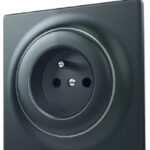 Prise Fibaro Walli Outlet N Type E anthracite FGWSONE-011-8