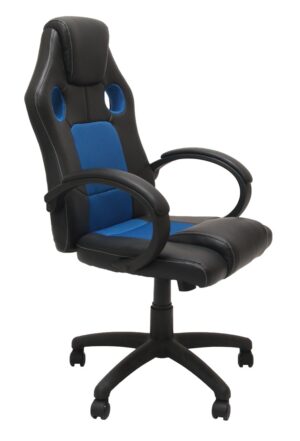 Topeshop FOTEL ENZO NIEB-CZAR chaise et fauteuil de bureau Siège rembourré Dossier rembourré