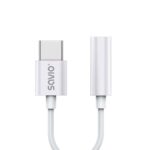 Adaptateur audio - USB Type 3.1 C (M) - Jack 3.5mm (F) - Blanc SAVIO AK-51