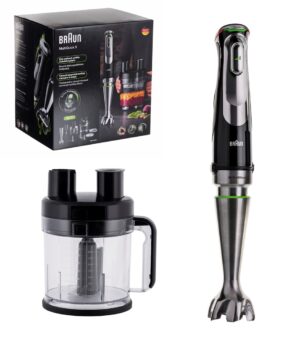 Braun MultiQuick 9 MQ 9195XLI 2 L Mélangeur par immersion 1200 W Noir, Acier inoxydable