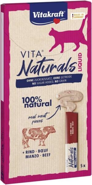 VITAKRAFT VITA NATURALS Boeuf liquide - friandises pour chats - 5x15 g
