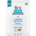 Aliments secs pour jeunes chiens (3 mois - 2 ans), grandes races de plus de 25 kg - Brit Care Dog Grain-Free Junior Large salmon 3kg