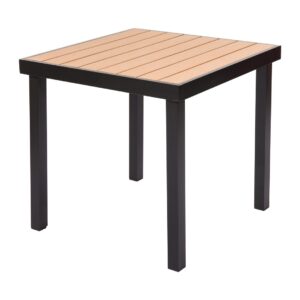 Table de jardin IZZY 4 places 79x79x74 marron/noir