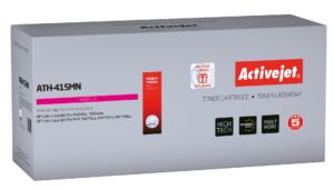 Activejet Cartouche de toner ATH-415MN pour imprimantes HP ; Remplacement HP 415A W2033A ; Suprême ; 2100 pages ; Violet, avec puce