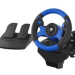 GENESIS Seaborg 350 Noir, Bleu USB Volant + pédales Nintendo Switch, PC, PlayStation 4, Playstation 3, Xbox 360, Xbox One, Xbox Series S, Xbox Series X