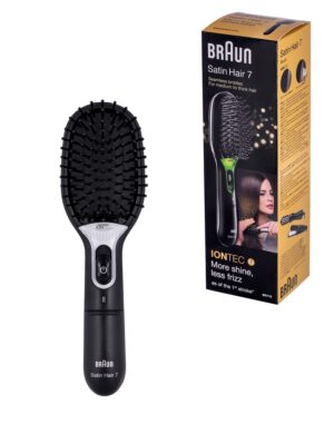 Braun Satin Hair 7 Adulte Brosse à cheveux rectangulaire Noir 1 pièce(s)