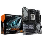 GIGABYTE B650 EAGLE AX Carte mère - AMD Ryzen série 9000, VRM 12+2+2 phases, jusqu'à 7600 MHz DDR5 (OC), 1xPCIe 5.0 + 2xPCIe 4.0 M.2, LAN GbE, WIFI 6E, USB 3.2 Gen 2