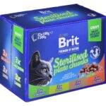 BRIT Premium Cat Sterilised Plate - de croquettes pour chat - 12x100g