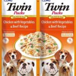 INABA Dog Twin Poulet avec Légumes et Bœuf en Bouillon – friandise pour chien – 2x40g