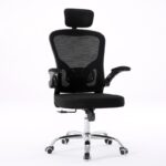 Topeshop FOTEL DORY CZERŃ chaise et fauteuil de bureau Siège rembourré Dossier grillagé