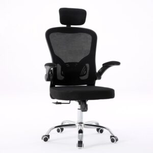 Topeshop FOTEL DORY CZERŃ chaise et fauteuil de bureau Siège rembourré Dossier grillagé