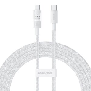Baseus Gem Câble de charge rapide USB C vers USB C 2 m 100 W Blanc