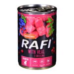 Dolina Noteci Rafi Junior de veau, canneberge et myrtille - Nourriture humide pour chien 400 g