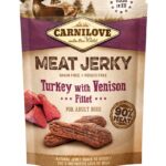 CARNILOVE Meat Jerky Turkey with Venison - snack pour chiens - 100 g