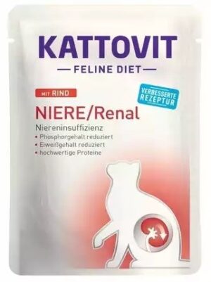 KATTOVIT Feline Diet Niere/Renal Beef - nourriture humide pour chat - 85g