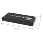 Qoltec 51798 Répartiteur HDMI actif 4 x HDMI 4K x 2K | 3,4 Go/s
