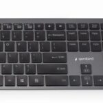 Gembird KBS-ECLIPSE-M500 clavier Souris incluse RF sans fil QWERTY Anglais américain Noir