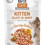 BRIT Care Cat Kitten Savoury Salmon Pouch - nourriture humide pour chats - 85 g