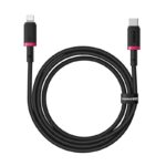 Baseus Dura Câble de charge rapide de type C pour iP 20 W 1 m Noir, Rouge