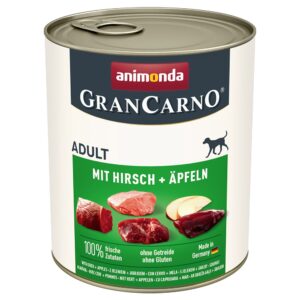 ANIMONDA GranCarno Adult Deer and apple - aliments humides pour chiens - 800g