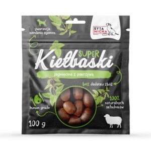 SYTA MICHA Super saucisses à l'agneau et à l'ortie - gourmandise pour chiens - 100 g