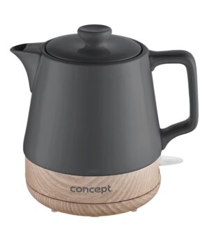 Concept RK0062 bouilloire 1 L 1200 W Anthracite, Bois