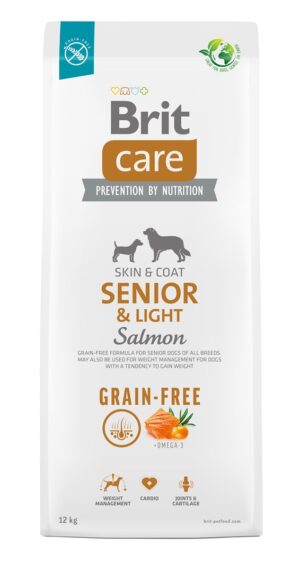 BRIT Care Senior&Light Salmon - aliments secs pour chiens - 12 kg