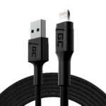 Green Cell KABGC12 câble Lightning 2 m Noir