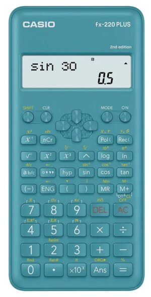 CALCULATRICE SCIENTIFIQUE CASIO FX-220PLUS-2 BLEUE, AFFICHAGE 12 CHIFFRES