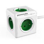 Allocacoc PowerCube Extended Type E multiprise 1,5 m 5 sortie(s) CA Intérieure Vert