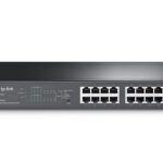 TP-Link TL-SG1016PE Géré L2 Gigabit Ethernet (10/100/1000) Connexion Ethernet, supportant l'alimentation via ce port (PoE) 1U Noir