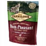 CARNILOVE Chat Contrôle des Boules de Poils Canard et Faisan - croquettes pour chat - 400 g
