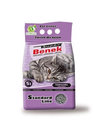 Certech Super Benek Standard Lavande - Litière agglomérante pour chat 5 l