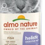 Almo Nature Functional sensitive au poisson - Nourriture humide pour chats adultes ayant des problèmes de sensibilité et d'hypersensibilité des intestins - 70 g