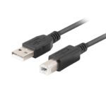 Lanberg CA-USBA-15CU-0010-BK cable USB 1m 2.0 USB A->USB-B Noir