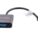 Lanberg AD-0006-BK câble vidéo et adaptateur 0,2 m VGA (D-Sub) Mini DisplayPort Noir