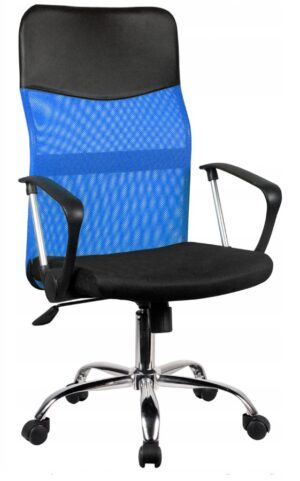 Topeshop KRZESŁO NEMO NIEBIESKIE chaise et fauteuil de bureau Siège rembourré Dossier grillagé