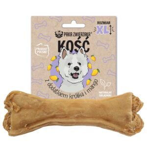 PAKA ZWIERZAKA Bone with rabbit and mango XL 17 cm - friandise pour chien - 115g