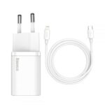 Baseus TZCCSUP-B02 chargeur d'appareils mobiles Universel Blanc Secteur Charge rapide Intérieure