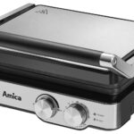 Amica GK4011 barbecue et grill Dessus de table Electrique Noir, Acier inoxydable 2000 W