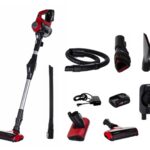 Bosch BBS711ANM aspirateur balai et balai électrique Sans sac 0,3 L Noir, Rouge, Acier inoxydable