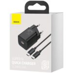 Baseus TZCCSUP-L01 chargeur d'appareils mobiles Smartphone Noir Secteur, USB Charge rapide Intérieure