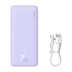 Baseus Airpow Banque d'énergie au lithium polymère 10000 mAh 20 W Pourpre