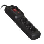 Activejet COMBO 3GN 1,5m multiprise 3 sortie(s) CA Intérieure Noir