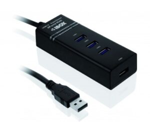 iBox IUH3FB hub & concentrateur 5000 Mbit/s Noir