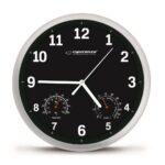 Esperanza EHC016K Horloge murale mécanique ronde noire
