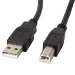 Lanberg CA-USBA-10CC-0005-BK câble USB 0,5 m 2.0 USB B Noir