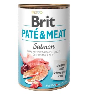BRIT Paté & Meat avec du saumon - nourriture humide pour chien - 400g