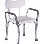 Chaise de douche avec dossier et accoudoirs